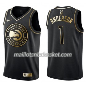 Maillot Homme Atlanta Hawks Justin Anderson 1 Nike Noir Gold Edition Swingman